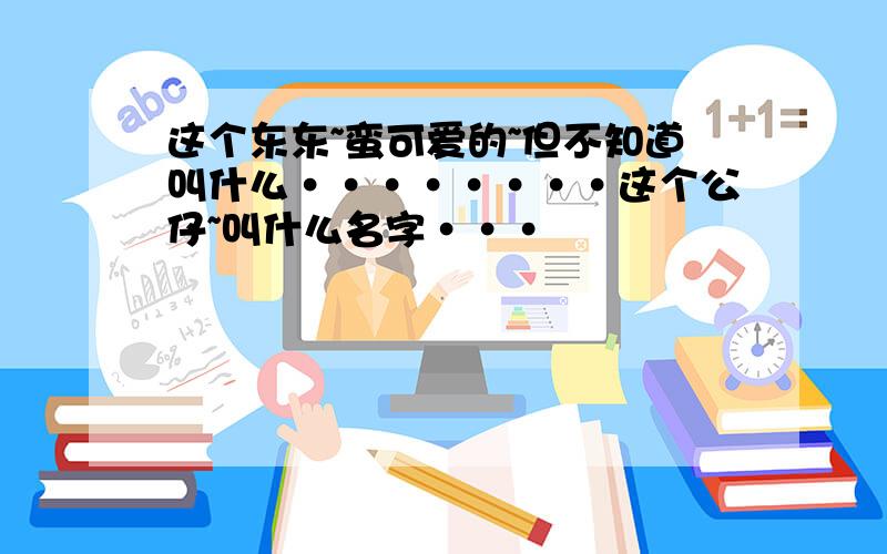 这个东东~蛮可爱的~但不知道叫什么········这个公仔~叫什么名字···