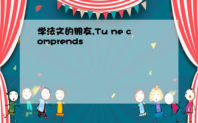 学法文的朋友,Tu ne comprends