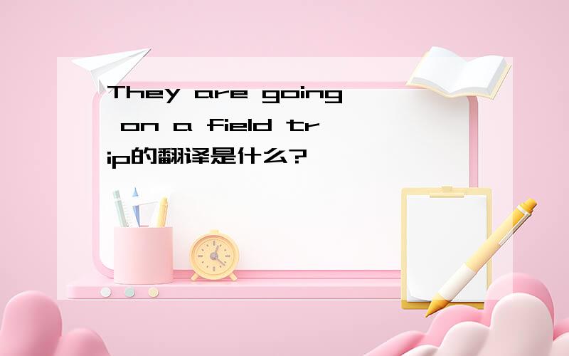 They are going on a field trip的翻译是什么?