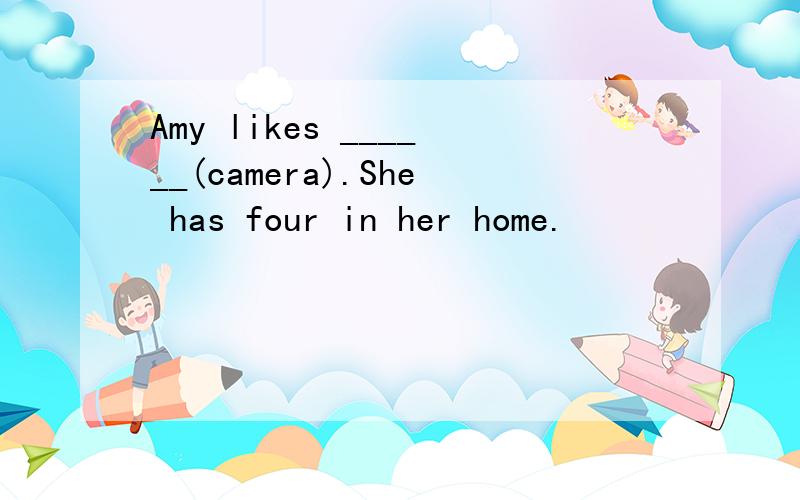 Amy likes ______(camera).She has four in her home.