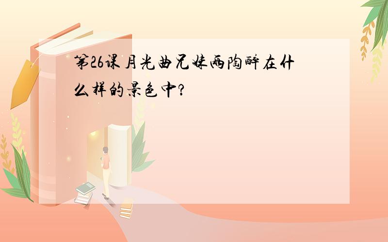 第26课月光曲兄妹两陶醉在什么样的景色中?