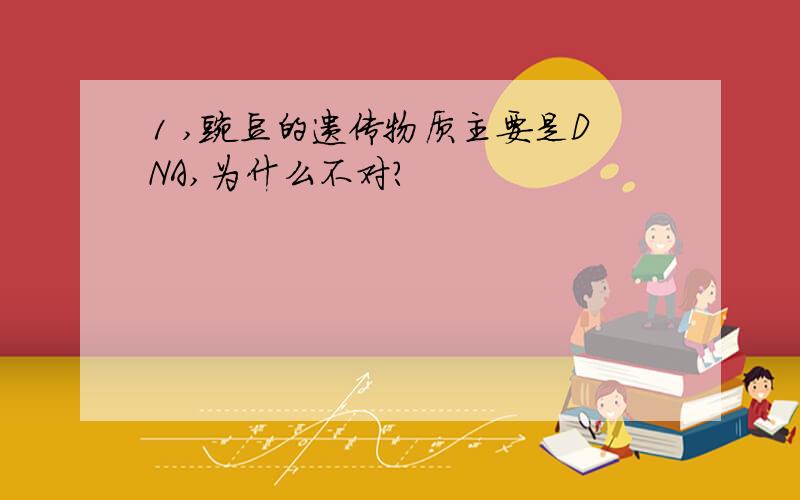 1 ,豌豆的遗传物质主要是DNA,为什么不对?