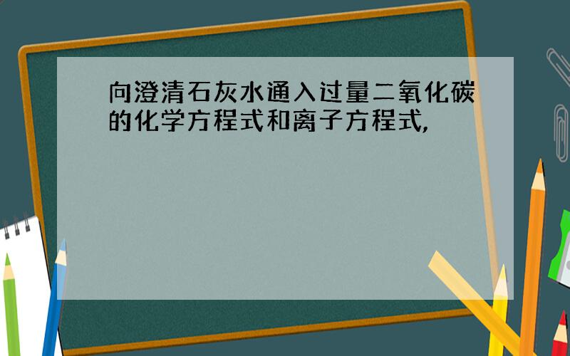 向澄清石灰水通入过量二氧化碳的化学方程式和离子方程式,