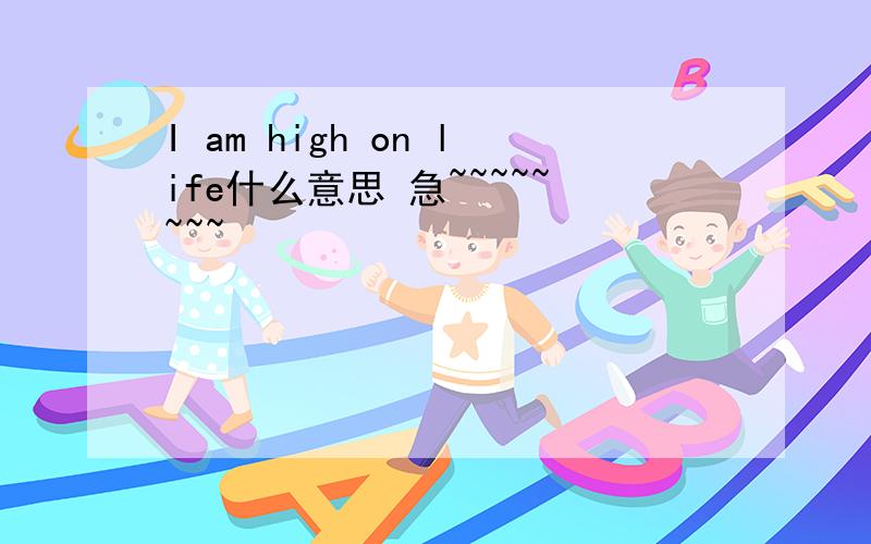 I am high on life什么意思 急~~~~~~~~