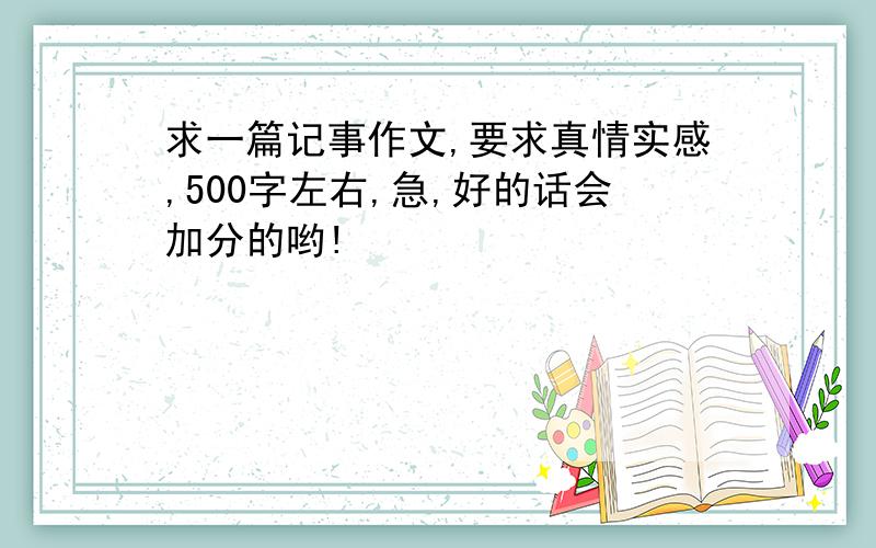 求一篇记事作文,要求真情实感,500字左右,急,好的话会加分的哟!