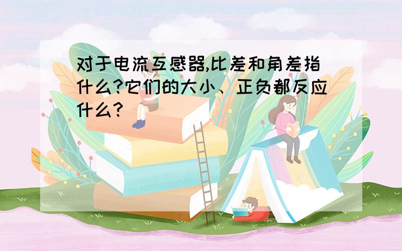 对于电流互感器,比差和角差指什么?它们的大小、正负都反应什么?