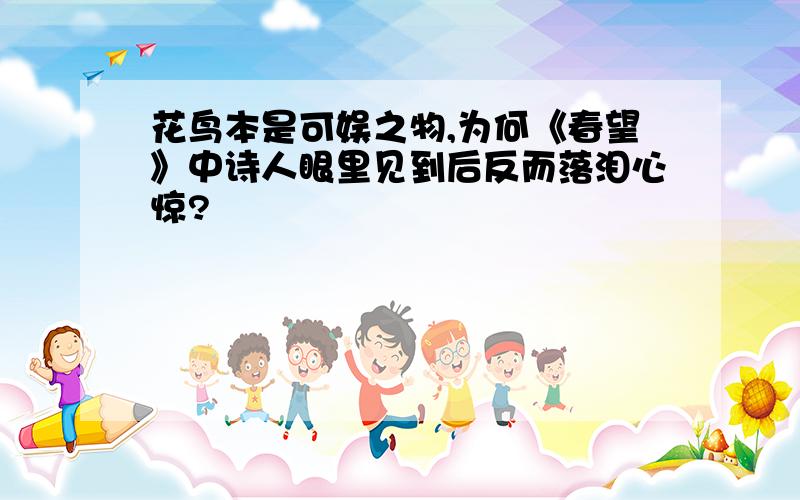 花鸟本是可娱之物,为何《春望》中诗人眼里见到后反而落泪心惊?