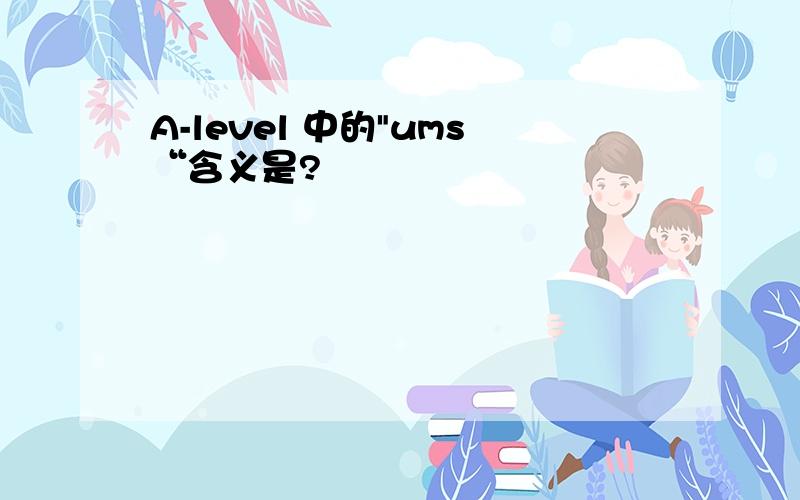 A-level 中的