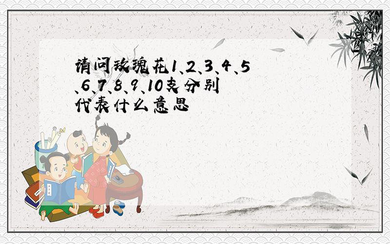 请问玫瑰花1、2、3、4、5、6、7、8、9、10支分别代表什么意思