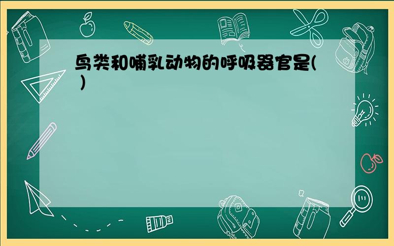 鸟类和哺乳动物的呼吸器官是( )