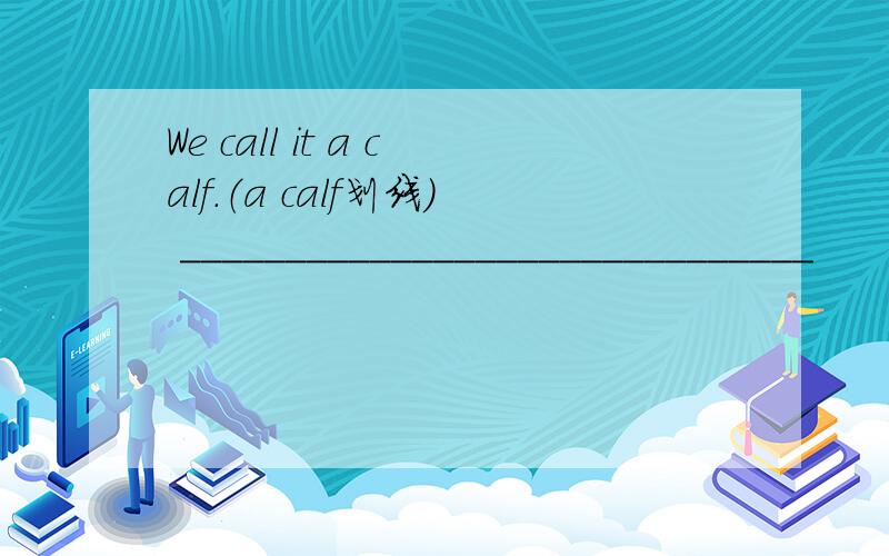 We call it a calf.（a calf划线） ______________________________