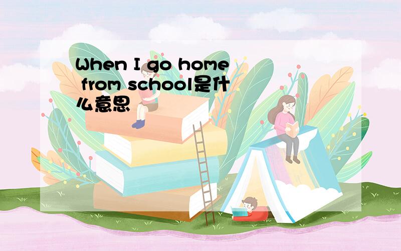 When I go home from school是什么意思