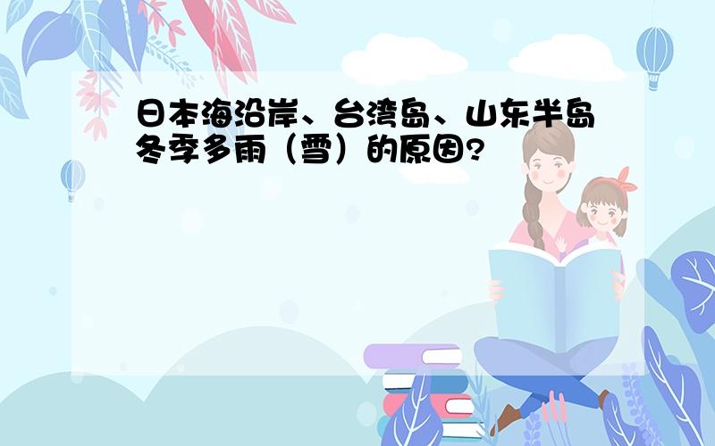 日本海沿岸、台湾岛、山东半岛冬季多雨（雪）的原因?