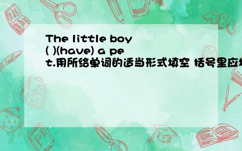 The little boy( )(have) a pet.用所给单词的适当形式填空 括号里应填have还是has