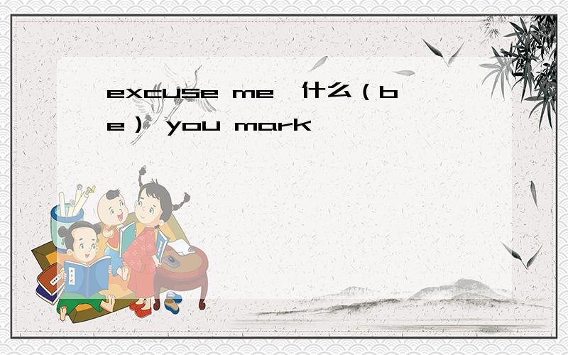 excuse me,什么（be） you mark