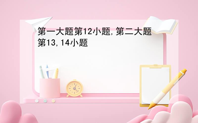 第一大题第12小题,第二大题第13,14小题