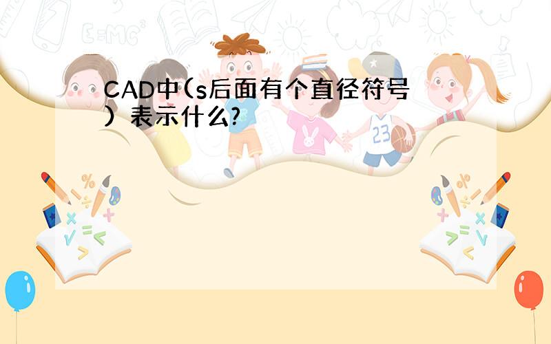 CAD中(s后面有个直径符号）表示什么?