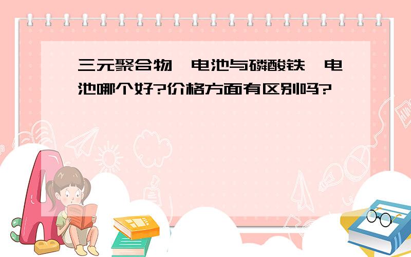 三元聚合物锂电池与磷酸铁锂电池哪个好?价格方面有区别吗?