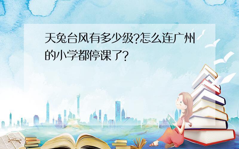 天兔台风有多少级?怎么连广州的小学都停课了?