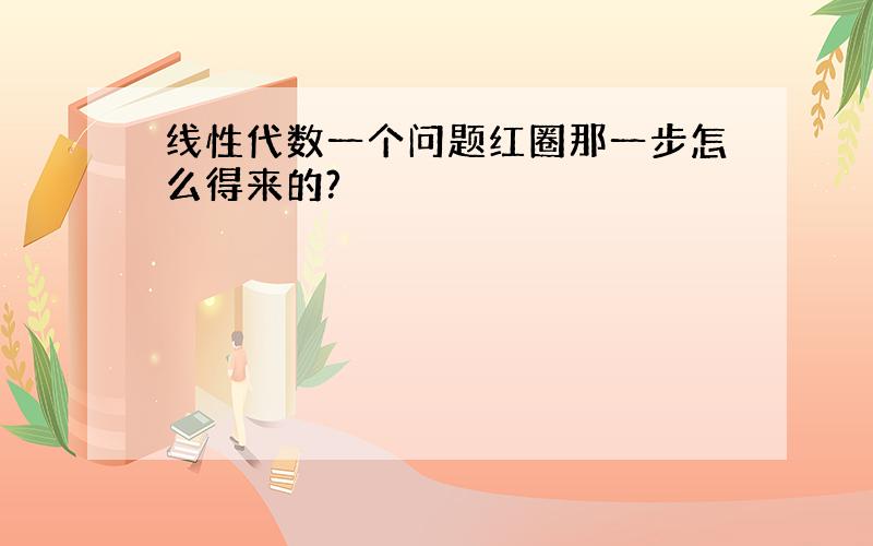 线性代数一个问题红圈那一步怎么得来的?