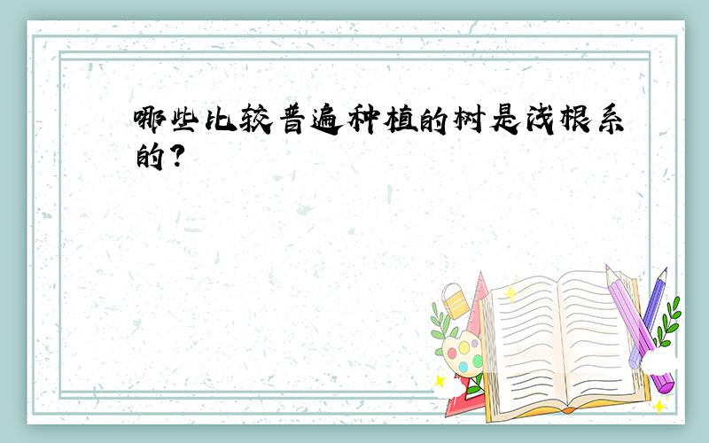 哪些比较普遍种植的树是浅根系的?