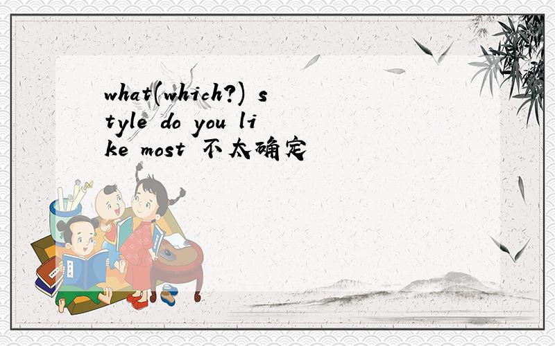 what(which?) style do you like most 不太确定