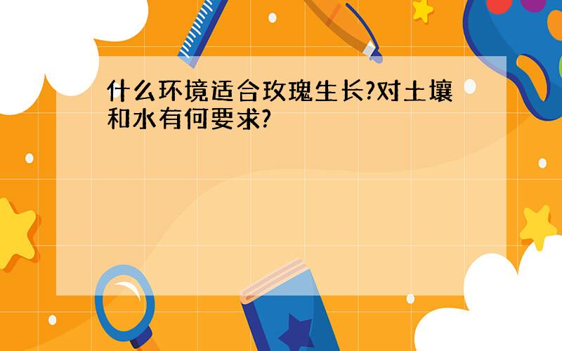 什么环境适合玫瑰生长?对土壤和水有何要求?