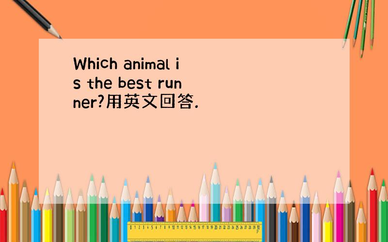 Which animal is the best runner?用英文回答.