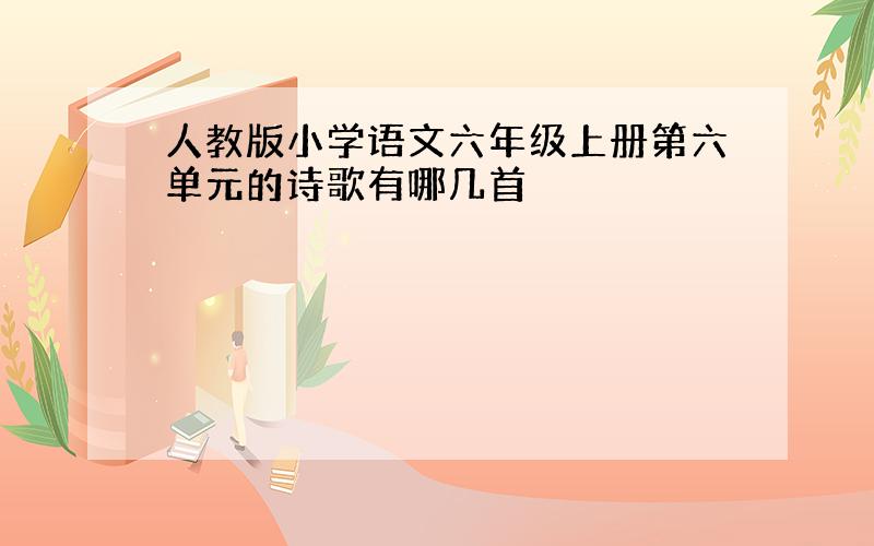 人教版小学语文六年级上册第六单元的诗歌有哪几首