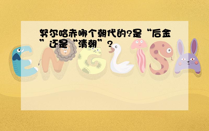 努尔哈赤哪个朝代的?是“后金”还是“清朝”?