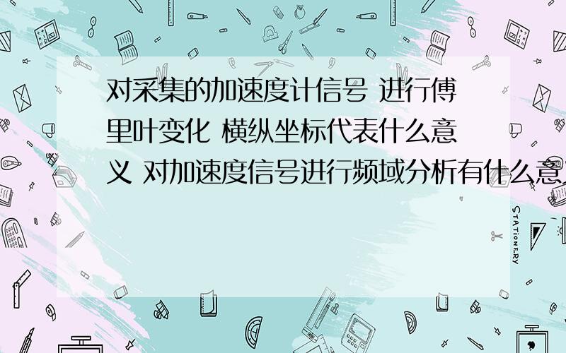 对采集的加速度计信号 进行傅里叶变化 横纵坐标代表什么意义 对加速度信号进行频域分析有什么意义?