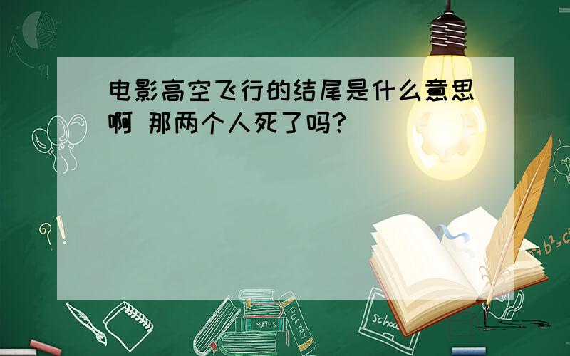 电影高空飞行的结尾是什么意思啊 那两个人死了吗?