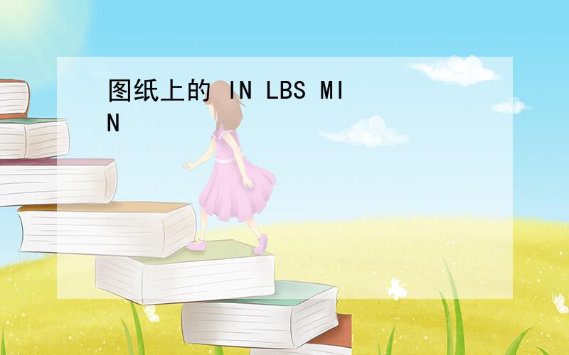 图纸上的 IN LBS MIN