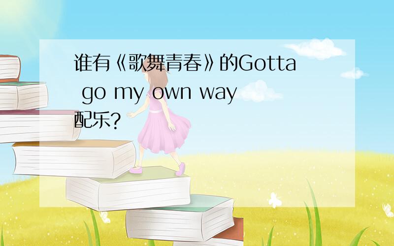 谁有《歌舞青春》的Gotta go my own way配乐?