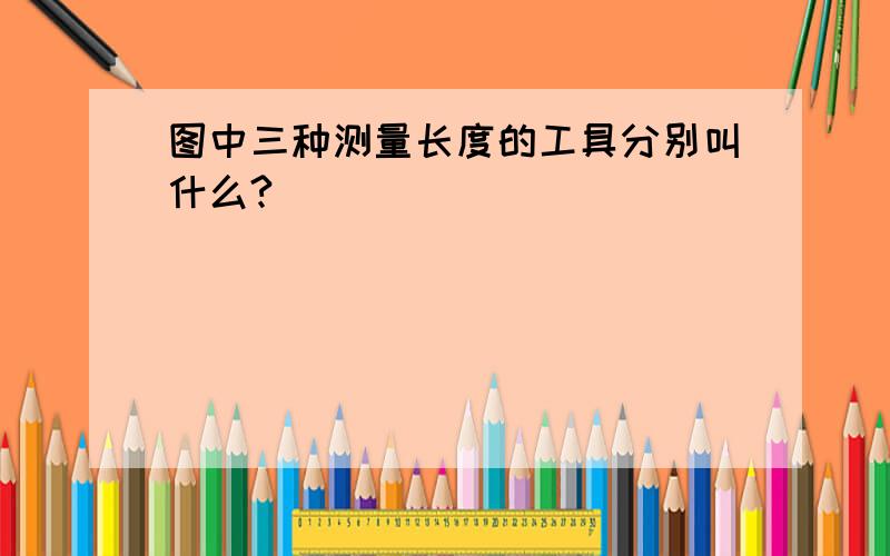 图中三种测量长度的工具分别叫什么?