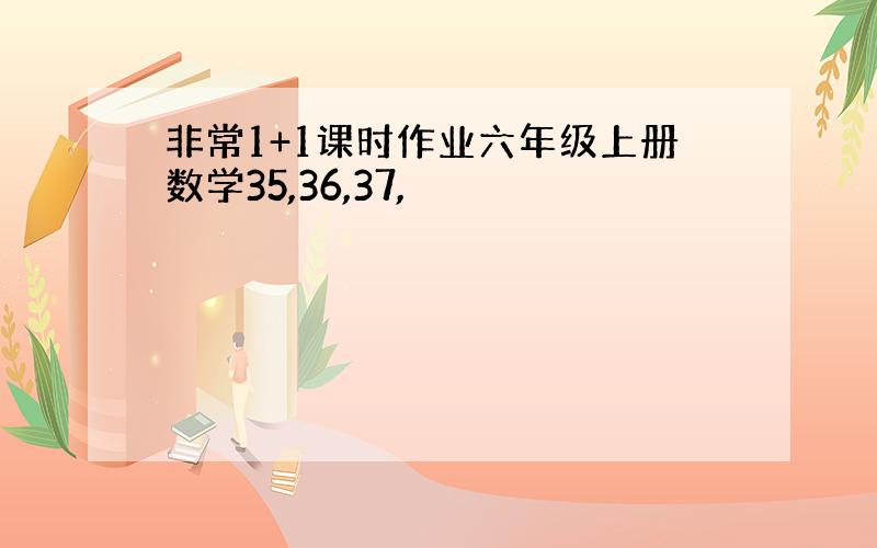 非常1+1课时作业六年级上册数学35,36,37,