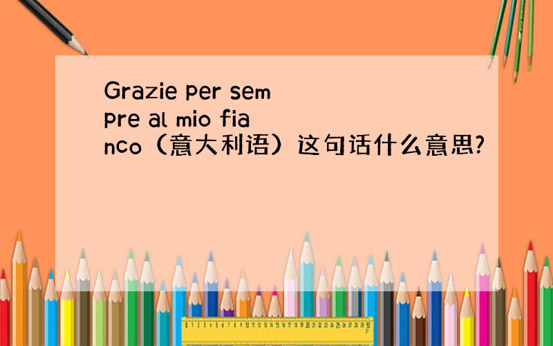 Grazie per sempre al mio fianco（意大利语）这句话什么意思?