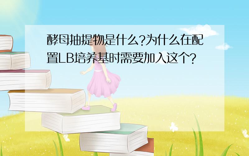 酵母抽提物是什么?为什么在配置LB培养基时需要加入这个?