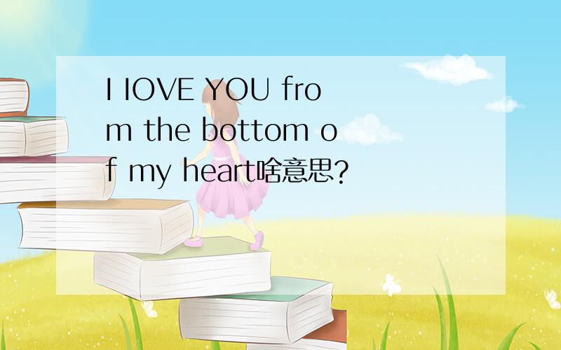 I IOVE YOU from the bottom of my heart啥意思?