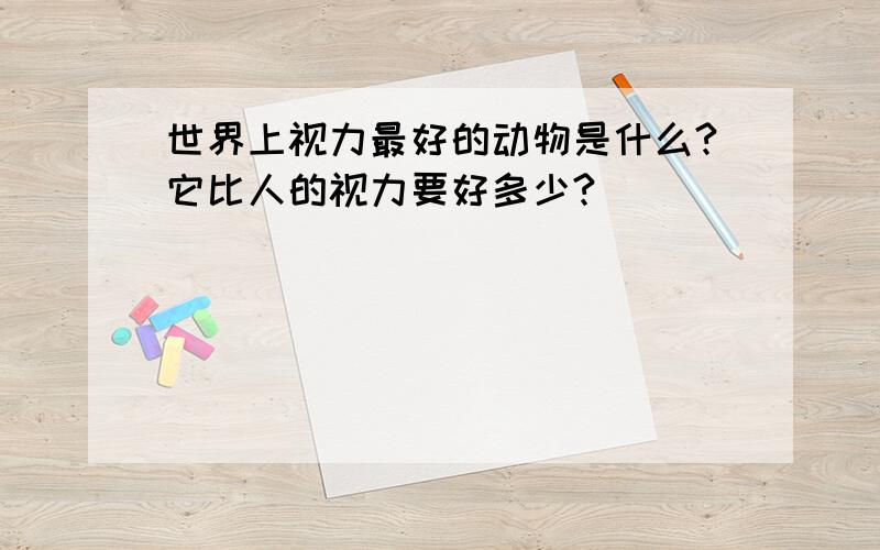 世界上视力最好的动物是什么?它比人的视力要好多少?