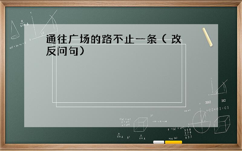 通往广场的路不止一条 ( 改反问句)