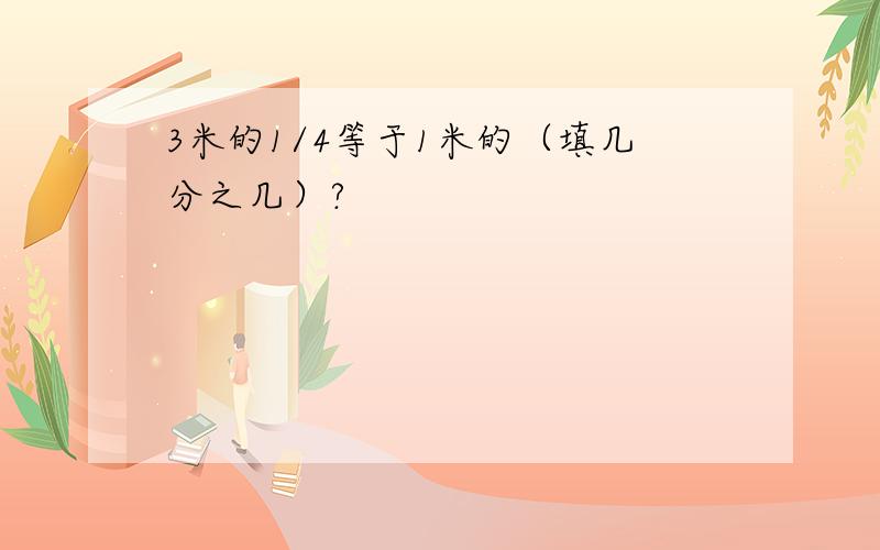 3米的1/4等于1米的（填几分之几）?