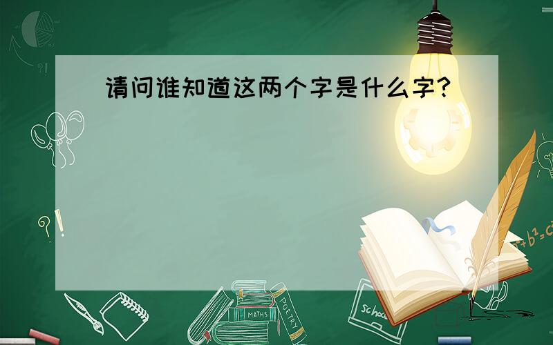 请问谁知道这两个字是什么字?