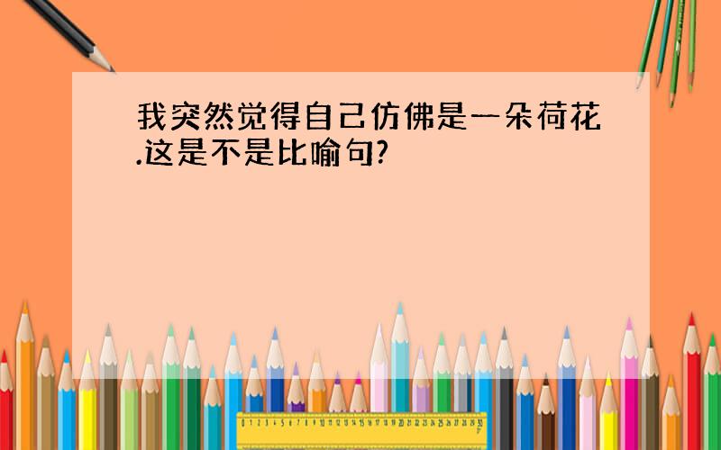 我突然觉得自己仿佛是一朵荷花.这是不是比喻句?