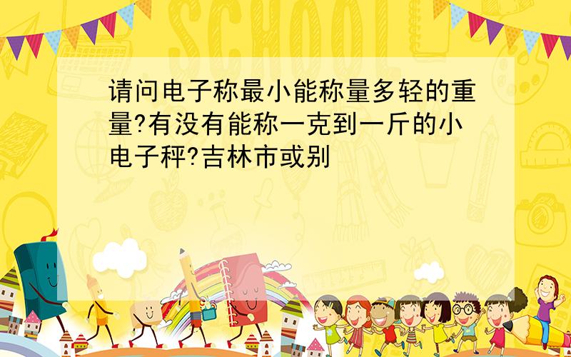 请问电子称最小能称量多轻的重量?有没有能称一克到一斤的小电子秤?吉林市或别