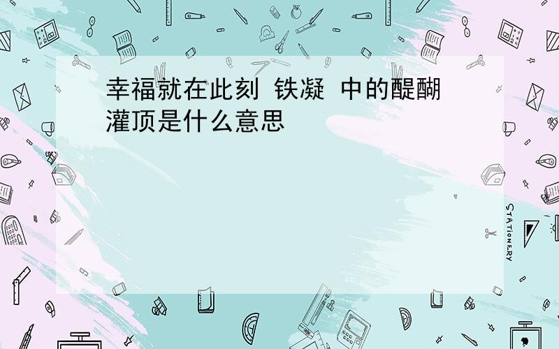 幸福就在此刻 铁凝 中的醍醐灌顶是什么意思