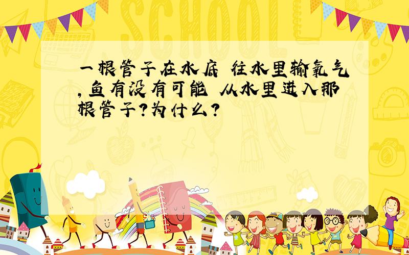 一根管子在水底 往水里输氧气,鱼有没有可能 从水里进入那根管子?为什么?