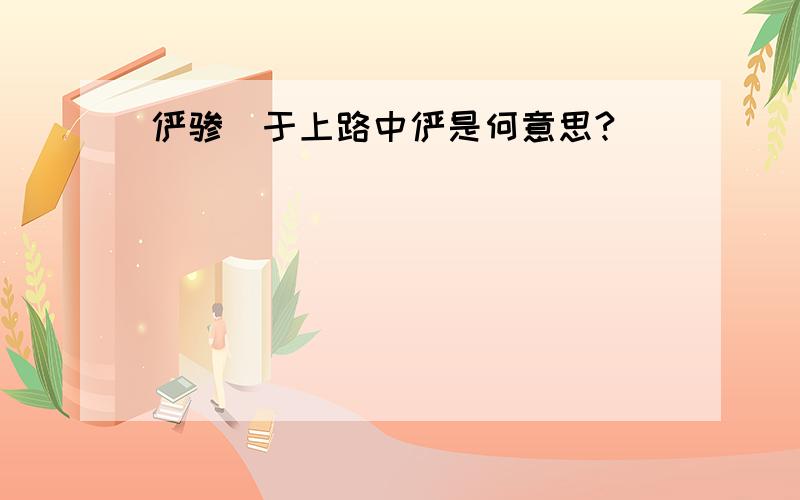 俨骖騑于上路中俨是何意思?