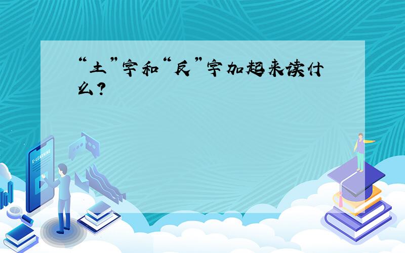 “土”字和“反”字加起来读什么?