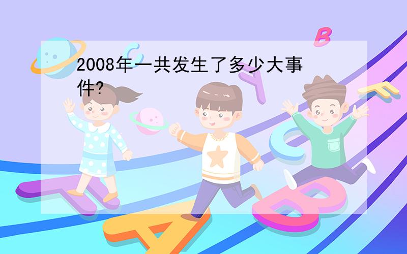 2008年一共发生了多少大事件?